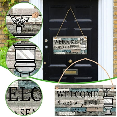 

KKCXFJX Wooden Wall Hanging Welcome Sign Welcome Decoration Pendant