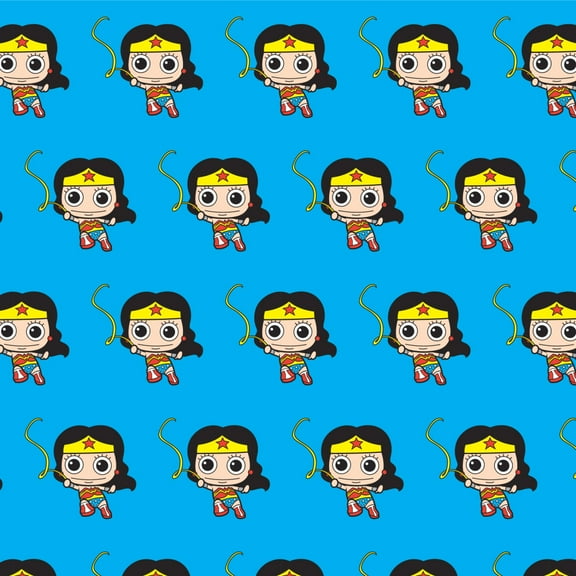 Wonder Woman Cute Chibi Golden Lasso Premium Roll Gift Wrap Wrapping Paper