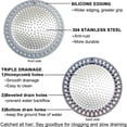thumbnail image 6 of Premium Shower Drain Hair Catcher, 2 Pcs Brushed Nickel Stainless Steel with Silicone Shield, Bathroom Drain Protector by UU&T, 6 of 10