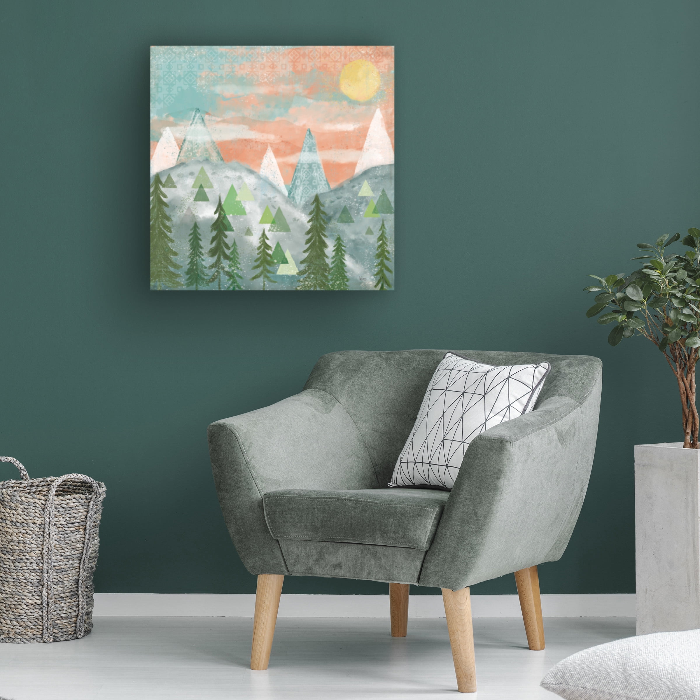 Veronique Charron 'Woodland Forest VII No Words' Canvas Art
