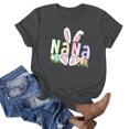 thumbnail image 1 of XWSHYW Hauts Femmes Mode Imprimé Manches Courtes Blouse Ample Drôle Col Rond T-Shirt Hauts Aubaines et Liquidation, 1 of 4