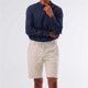 thumbnail image 4 of Camisas De CompresióN Para Hombre Camisa de manga larga casual para hombre Camisa de diario de color sólido con botones de bolsillo delgados a la moda (Navy, XL), 4 of 6