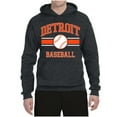 thumbnail image 2 of Wild Bobby City of Detroit Baseball Fantasy Fan Sports Unisex Hoodie Sweatshirt, Heather Black, 3X-Large, 2 of 6