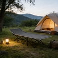 thumbnail image 2 of Lightweight Folding Camping Cot, Portable Outdoor Sleeping Cot with Carrying Bag for Home Office Nap Hiking , 330LBS Weight Capacity, 2 of 7