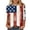 Red, variant on Conairie Womens 4th of July Shirt 3/4 Sleeve Crew Neck Loose Patriotic T Shirts With American Falg Print Holiday Commemorative Tops Red M