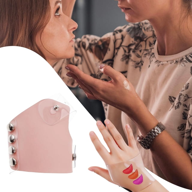 Guante para paleta de maquillaje, entrenamiento con guantes, protección de manos, mezcla de cosméticos para dispensación de crema facial, pintura de Rosa