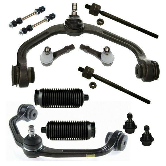 12 Piece Complete Suspension Kit Upper Control Arms, Lower Ball Joint, Outer & Inner Tie Rod Ends Sway Bar Links & Boots Bellows Fits select: 1998-2011 FORD RANGER, 1998-2001 MAZDA B2500