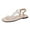 Beige, variant on Womens Flat Sandals Butterfly Open Toe Footbed Flats Elastic Ankle Strap Summer Walking Shoes Size 8.5