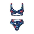 thumbnail image 4 of Rocae Colorful Excavator for Bikini Set for Women Two Piece Sexy High Swimsuits Split Crossover Bikini Small, 4 of 9