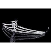 SAMKY Royal Pageant Crown Bridal Tiara Silver Crystal for the Elegant Bride