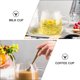 thumbnail image 2 of 1 vaso de vidrio transparente para jugo, leche, té, multiusos (blanco), 2 of 5