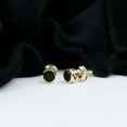 thumbnail image 4 of Rosec Jewels 5 MM Black Onyx Solitaire Stud Earring in Bezel Setting, 14K Yellow Gold, 4 of 7