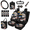 Bald Eagle American Flag, variant on Chririnla Auto Seat Covers Full Set, with Car Garbage Bag Side Mirror Protector Keychain Holder, Mushroom and Butterfly Pattern Hanging Car Seat Protector Kit