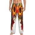 thumbnail image 2 of Kdxio Thanksgiving With Autumn Print Men's Sleep Pajama Pant Lounge Pants with Pockets, 2 of 8