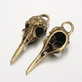 thumbnail image 2 of Tibetan Style Alloy Pendants Raven Skull Lead Free & Nickel Free & Cadmium Free Antique Bronze 39~42.5x12.5x8mm Hole: 5x4mm, 2 of 2