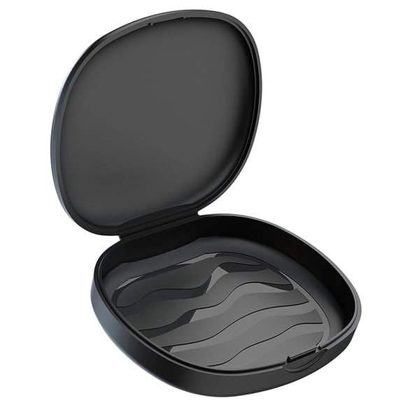 Small Retainer Case Solid Orthodontic Compact Denture Case Leaf Proof Mouth Guard Case Sports Retainer HolderPrevent Slipping And Damage Storage Box Oral Care Accessories Black
