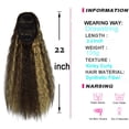 thumbnail image 2 of LELINTA Wavy Curly Drawstring Ponytails Synthetic Extension Long Drawstring Puff Afro Clip on Ponytail Hairpiece Hair Extensions (Color:Black/135g), 2 of 8