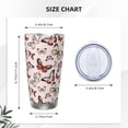 thumbnail image 4 of Fotbe Vintage flowers Pattern 20 oz Tumbler Stainless Steel Vacuum Insulated Coffee Ice Cup Double Wall Travel Flask Leak-proof Coffee Cup-Straw Three-piece Set, 4 of 8