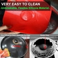 thumbnail image 5 of Set of 5 Silicone Lids,Heat Resistant, Microwave Splatter Covers, Reusable Food Suction Lids for Cups, Bowls, Plates, Pots, Pans, Skillets, Stovetops, Ovens, L, XL) BPA-Free,Multicolor, 5 of 8