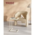 thumbnail image 3 of VASAGLE C-Shaped End Table, Small Side Table for Couch, Sofa Table with Metal Frame for Living Room, Bedroom, Bedside, Cream White, 3 of 6