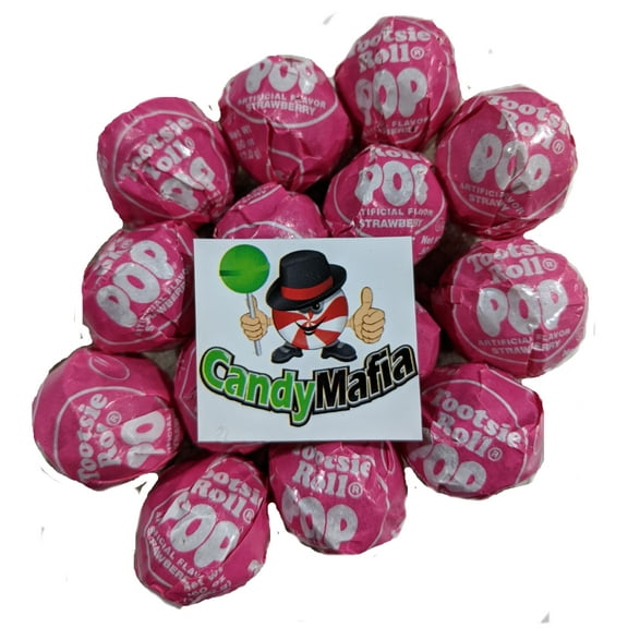 Strawberry Tootsie Pops 60 Count with CandyMafia Magnet