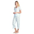 thumbnail image 2 of Women's Pointelle Short Sleeve Floral Capri Pajama Set, 2 of 2