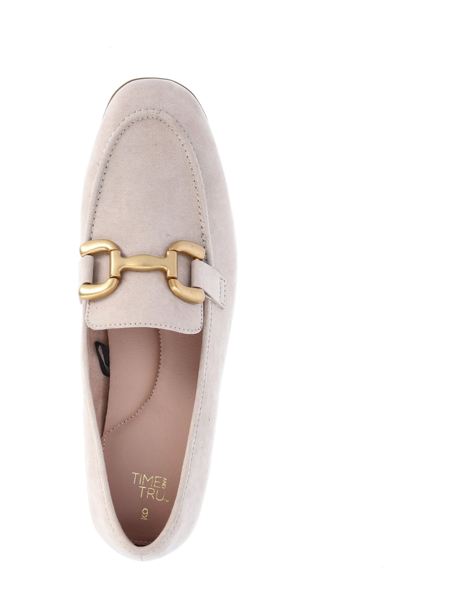 Time and Tru Women's Faux Leather Buckle Loafers