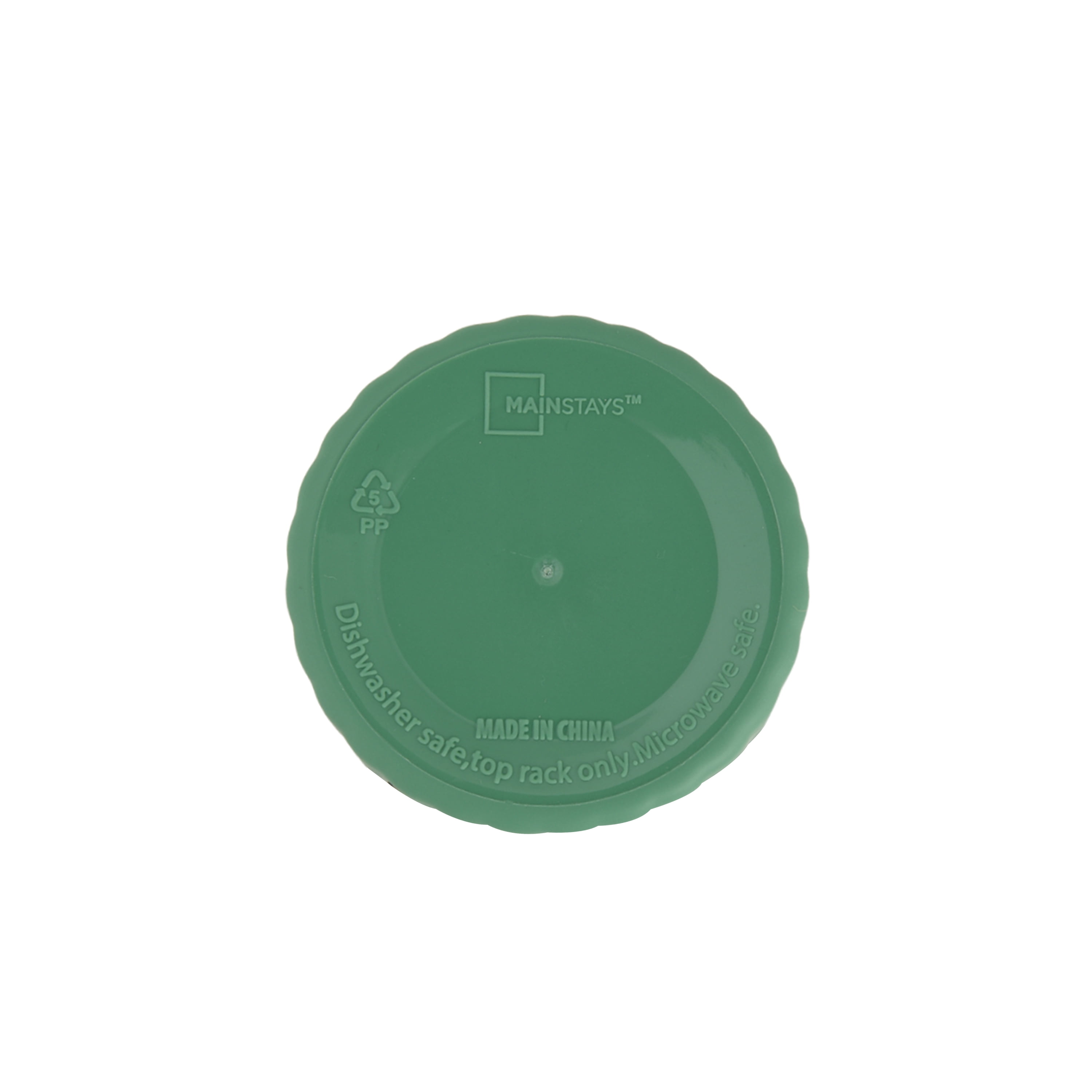(1 pack) Mainstays - Green Round Plastic Tumbler, Ribbed, 18-Ounce