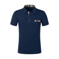 thumbnail image 2 of pstuiky Camisas de vestir de manga corta para hombre, Camiseta de manga corta con cuello alto, botones y bolsillos de color liso para hombre camisas casuales para hombre m, 2 of 8