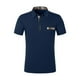 thumbnail image 2 of Playeras Elvqul para Hombre Casuales a Rayas Azul Marino Polo Manga Corta Solapa, 2 of 8