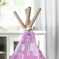 thumbnail image 2 of Merry Products Easy Assembly Large Wooden Indoor Dog House with 2-Flap Door Opening, Pink, 2 of 3