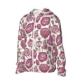 thumbnail image 2 of KLL Rose Flowers Print Men's Women’s UPF 50+ Sun Protection Outdoor Hoodie Jacket Long Sleeve Fishing Hiking Performance Shirt-Large, 2 of 6