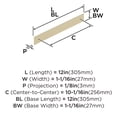 thumbnail image 6 of Amerock Maymont 10-1/16 inch (256mm) Center-to-Center Rectangle Golden Champagne Cabinet Pull Backplate, 6 of 7