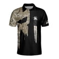 thumbnail image 2 of Custom Name Camo Skull Golf Camouflage American Golf Men's Polo Shirt S-5XL, 2 of 5