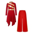 thumbnail image 1 of LiiYii Robe de Danse à Manches Longues pour Filles, Tunique de Danse Lyrique et Pantalon Grand Rouge 14, 1 of 6