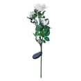 thumbnail image 3 of Luz LED Solar Rose Flower Lawn Stake Lamps Yard Art Garden Decor Blanco, 3 of 6