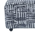 thumbnail image 4 of Roundhill Furniture Lancelot Striped Cocktail Ottoman, Gray and Navy, 4 of 7