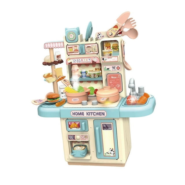 Juego de simulación de cocina, juguete de educación temprana, juguetes de aprendizaje de cocina, juguetes interactivos para niños pequeños, regalos de Azul Baoblaze juego de simulación de cocina