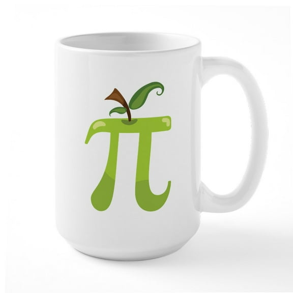 CafePress - Apple Pi Large Mug - 15 oz Ceramic Large White Nolvety Mug
