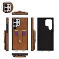 thumbnail image 3 of for Samsung Galaxy S25 Ultra Wallet Cover, with Mirror & Magnetic Clasp & Credit Card Holder Kickstand, Crossbody Strap & Wrist Strap PU Leather Cover for Samsung Galaxy S25 Ultra Women Girls, Brown, 3 of 9