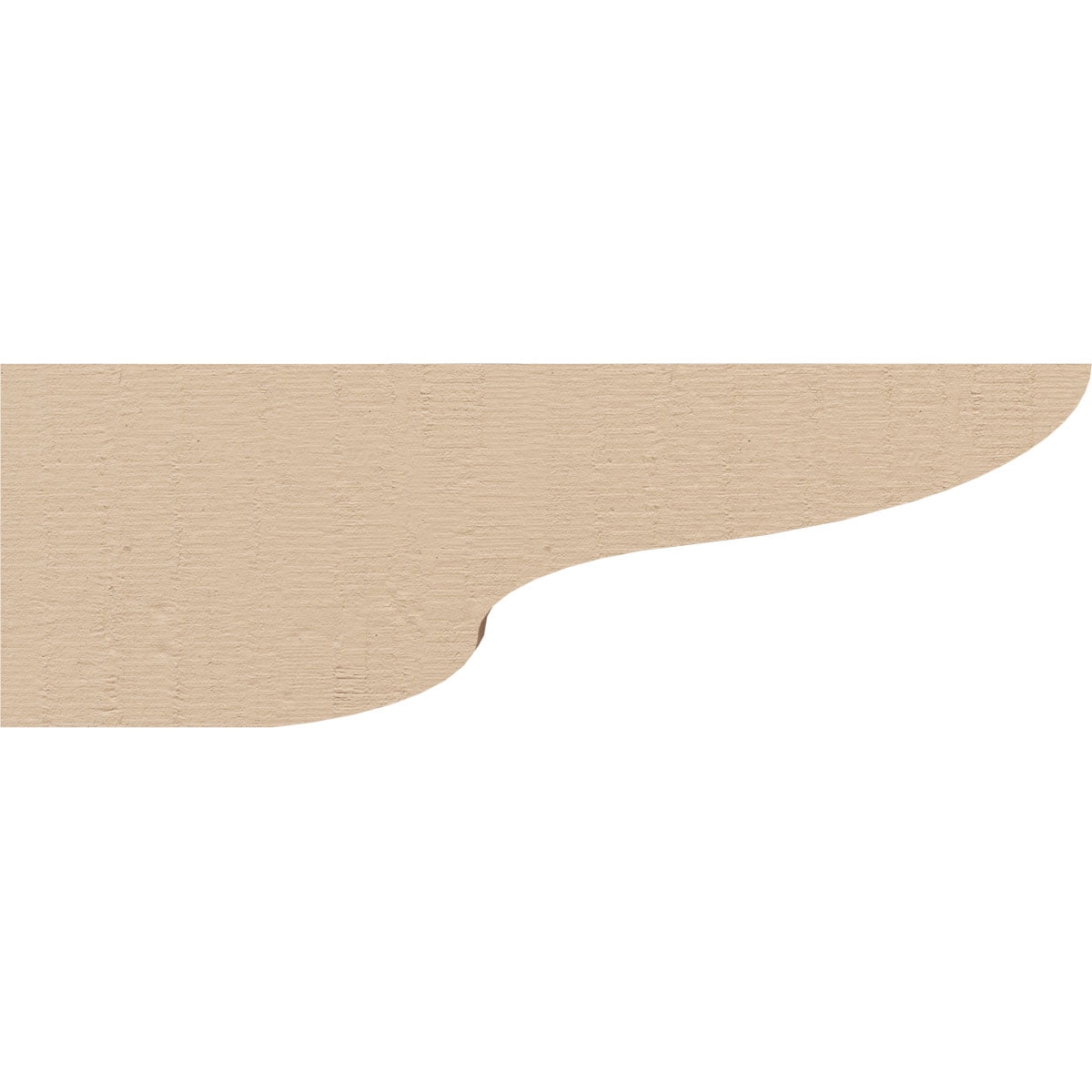 2"W x 12"D x 4"H Thin Greensboro Rough Cedar Woodgrain TimberThane Corbel, Primed Tan