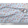 thumbnail image 3 of Soimoi Blue Cotton Duck Fabric Leaves & Berries Fruits Print Fabric by the Yard 42 Inch Wide, 3 of 3