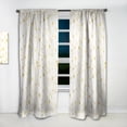 thumbnail image 2 of Designart 'Golden Lines Grid I' Mid-Century Modern Curtain Panel, 2 of 5
