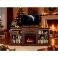 thumbnail image 2 of 67" Electric Fireplace with 18-Inch Fireplace Insert, LED Fireplace TV Stand, Farmhouse Entertainment Center with Remote Control for Living Room, Adjustable Heat and Flame Settings, 2 of 6