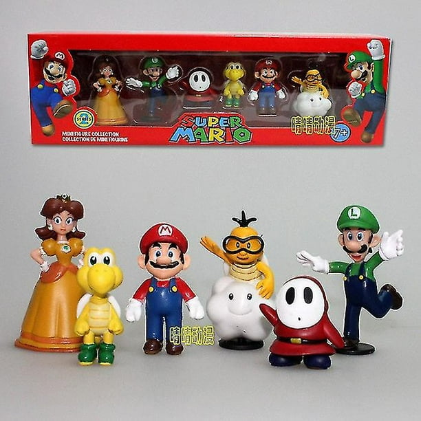 Funko pop hot Super Mario Bros Action Figures Toys Dolls Model Set Luigi  Yoshi Donkey Kong Mushroom for kids birthday gifts