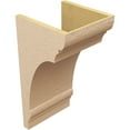 thumbnail image 5 of 12"W x 12"D x 24"H Wide Hughes Rough Cedar Woodgrain TimberThane Corbel, Primed Tan, 5 of 6