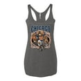 thumbnail image 2 of Wild Bobby, Chicago Fan | CHI Fantasy Football ,Sports, Women Tri-Blend Racerback Tank Top, Premium Heather, Small, 2 of 4