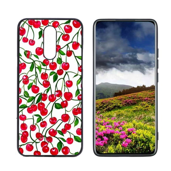 Compatible with LG K12 Plus Phone Case, Cherry 85 Case Men Women, Flexible Silicone Shockproof Case for LG K12 Plus