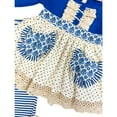 thumbnail image 2 of Dash of Glitter Girls Winter Blue & Cream Long Sleeve Two Piece Pant Set Outfit, Sizes 2T-10, 2 of 4