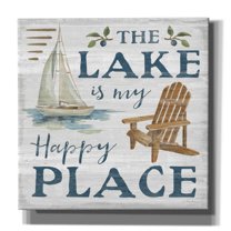 Epic Graffiti 'Lakeside Retreat IX' by Silvia Vassileva, Canvas Wall Art, 12"x12"